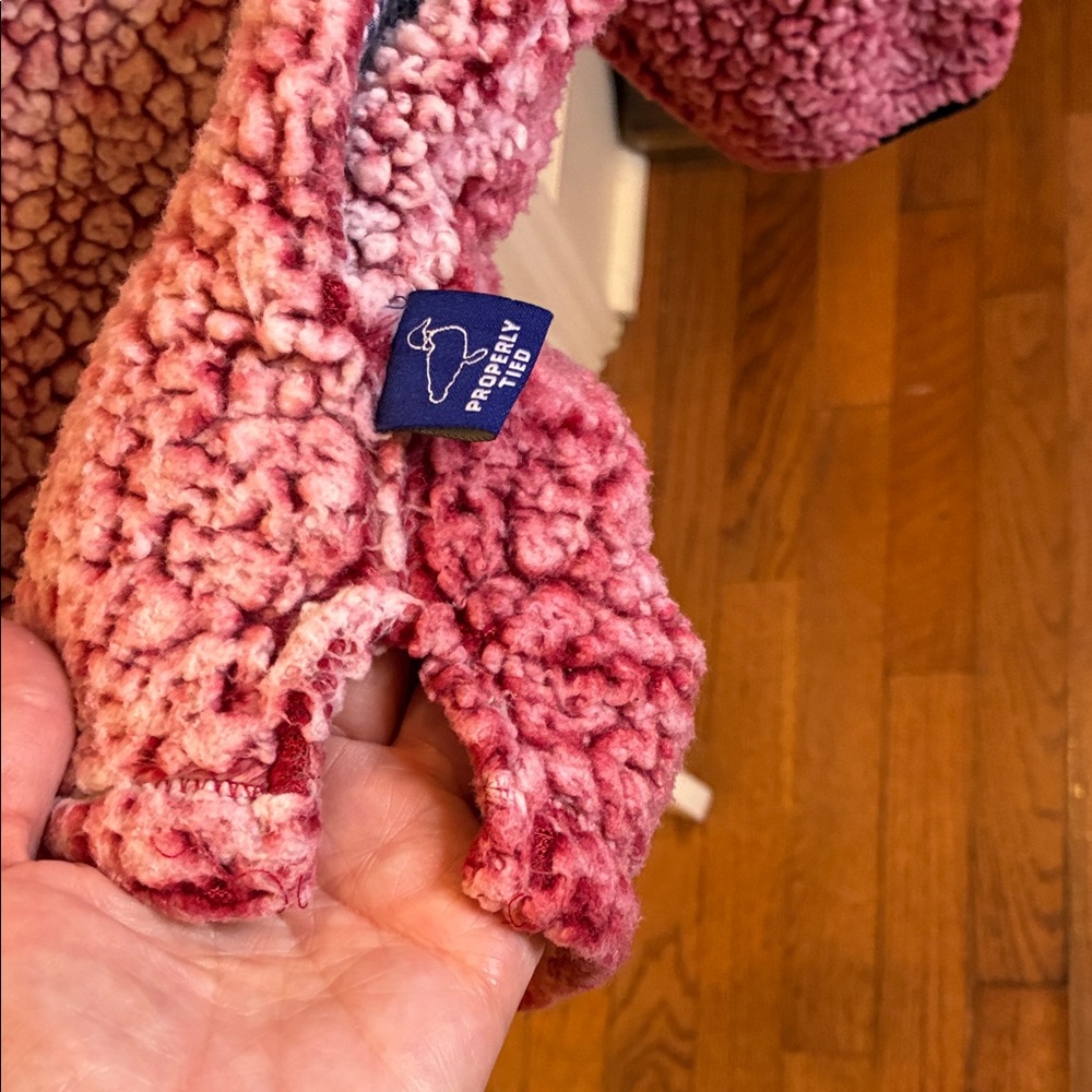 Men's Red Properly Tied Sherpa 1/4 Zip Pintail Pullover - Picture 6 of 9